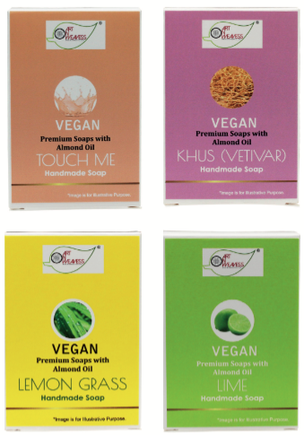 Art n Weaves Vegan premium soaps with almond oil - Khus-vetiver